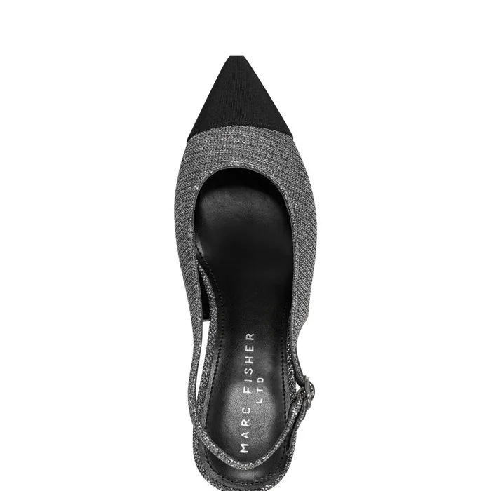Women Marc Fisher Heels and Pumps Blakeley Slingback Pump Silver