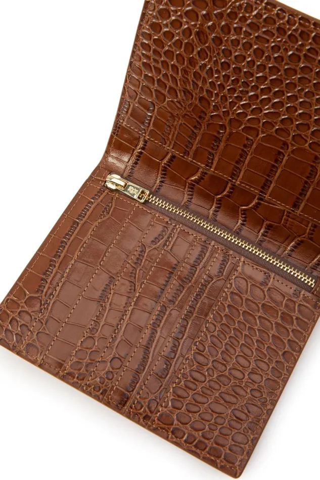 WomenMen Small Leather Goods Holland Cooper Chelsea Wallet Tan Croc WomenMen Small Leather Goods Holland Cooper Chelsea Wallet Tan Croc