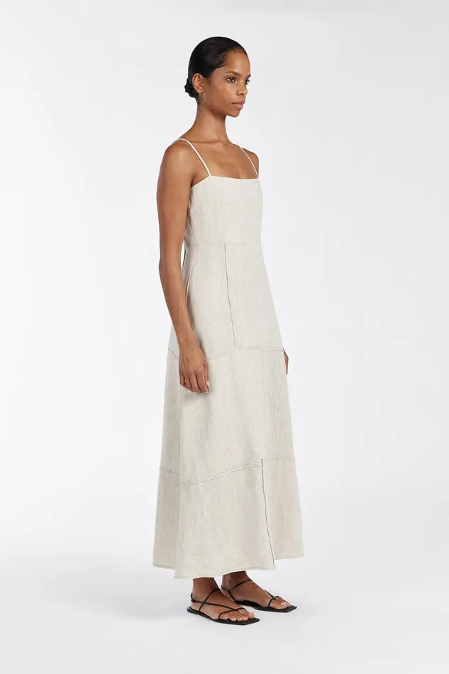 Women Midi Dresses DISSH CATIE NATURAL PATCHWORK MIDI DRESS