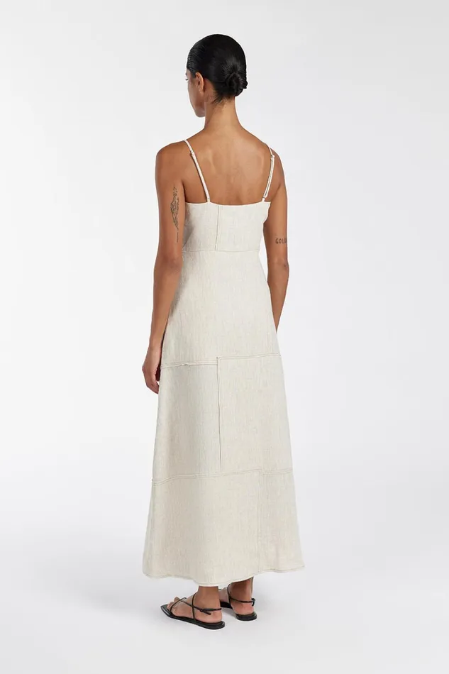 Women Midi Dresses DISSH CATIE NATURAL PATCHWORK MIDI DRESS