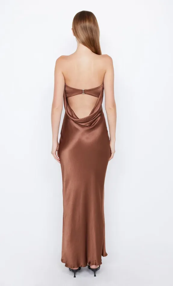 Women MOON DANCE STRAPLESS DRESS 8211 CHOCOLATE Bec Bridge Wedding Guest