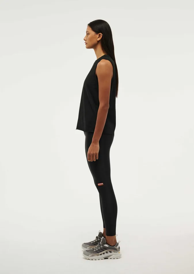 Women PE Nation SHUFFLE TANK IN BLACK Baseline