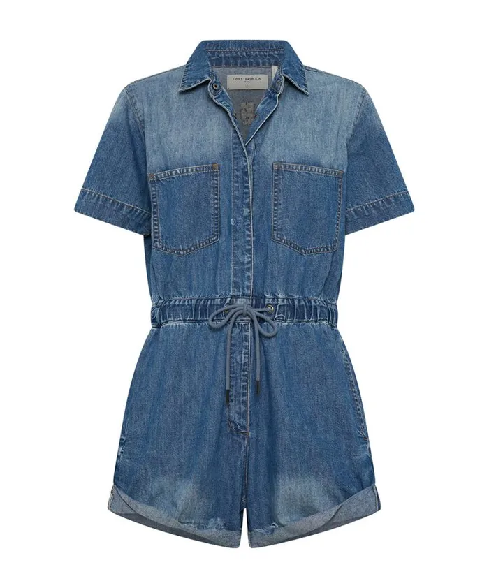 Women PACIFICA BILLIE JUMPSUIT One Teaspoon Denim Jumpsuits