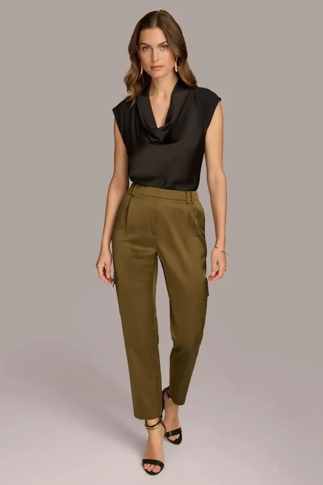 Women STRAIGHT LEG CARGO PANT Beech Donna Karan New York Pants Women STRAIGHT LEG CARGO PANT Beech Donna Karan New York Pants