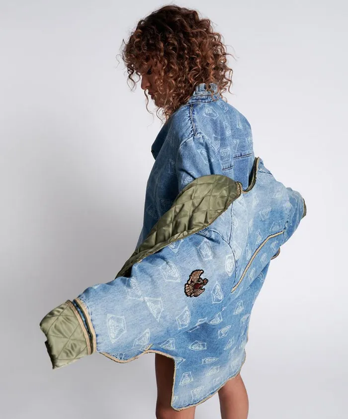 Women STUFFED MEDUSA DENIM JACKET One Teaspoon Denim Jackets Women STUFFED MEDUSA DENIM JACKET One Teaspoon Denim Jackets