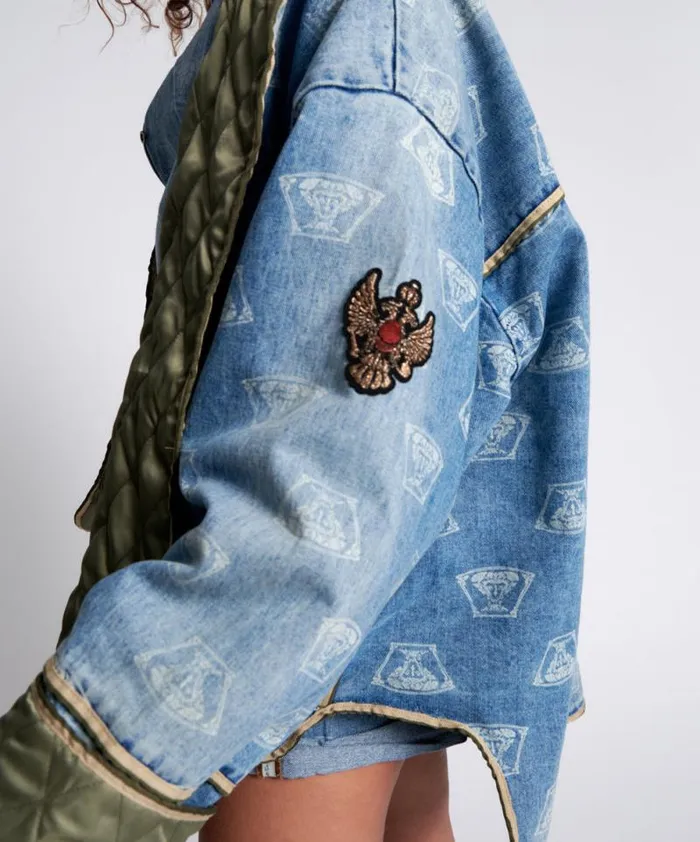 Women STUFFED MEDUSA DENIM JACKET One Teaspoon Denim Jackets Women STUFFED MEDUSA DENIM JACKET One Teaspoon Denim Jackets