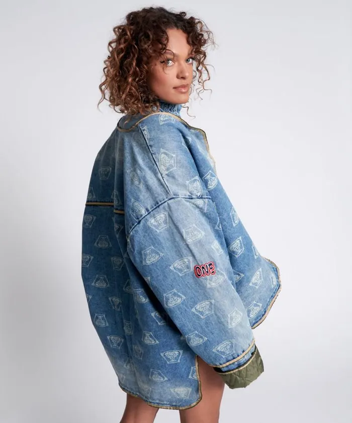Women STUFFED MEDUSA DENIM JACKET One Teaspoon Denim Jackets Women STUFFED MEDUSA DENIM JACKET One Teaspoon Denim Jackets