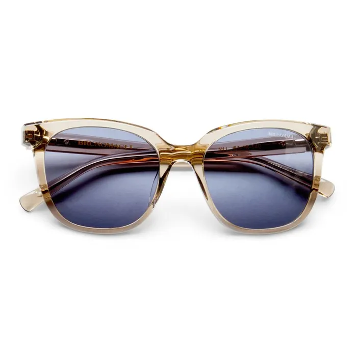 Women Sunglasses Bruno Magli Monas Limited Edition Oversized Sunglasses Crystal Nude
