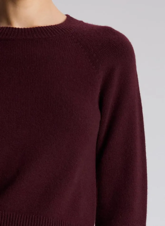 Women Sweaters ALC Ashtyn Cashmere Crew Neck Sweater Burgundy