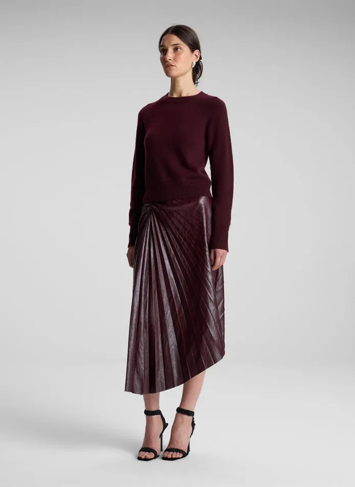 Women Sweaters ALC Ashtyn Cashmere Crew Neck Sweater Burgundy