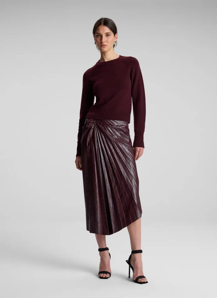 Women Sweaters ALC Ashtyn Cashmere Crew Neck Sweater Burgundy