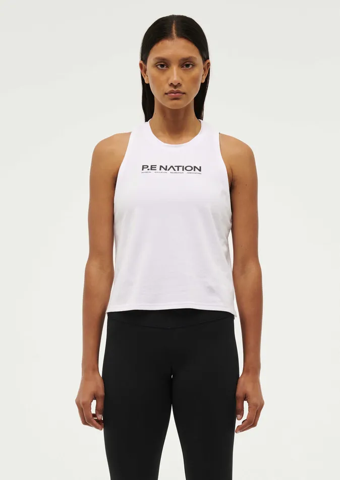 Women Tanks PE Nation AERO TANK IN OPTIC WHITE