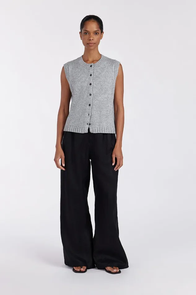 Women The Gift Shop DISSH FOSTER SILVER MARLE KNIT VEST