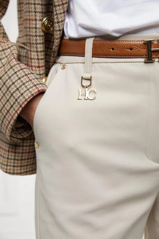 Women Trousers Holland Cooper Bexley Cigarette Trouser Stone