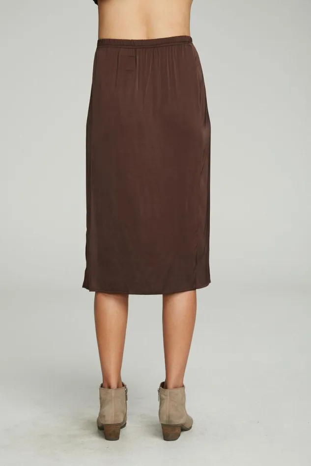 Womens Chaser Brand Dresses Side Slit Midi Skirt