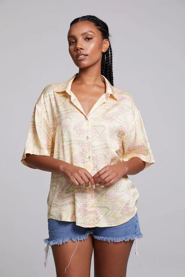 Womens Chaser Brand Tops Bocelli Vanilla Button Down