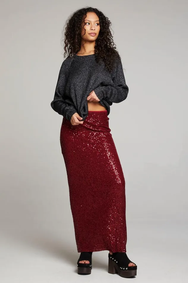 Womens Chaser Brand Tops Cosmo Licorice Pullover