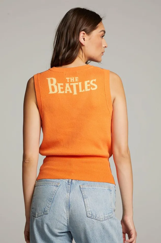 Womens Chaser Brand Tops The Beatles Retro Tank Sweater