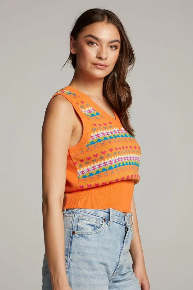Womens Chaser Brand Tops The Beatles Retro Tank Sweater