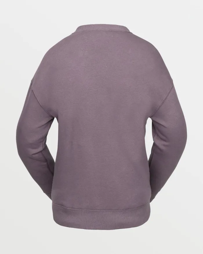Womens Essential Crew Fleece 8211 Dusty Lavender Womens Volcom Layering