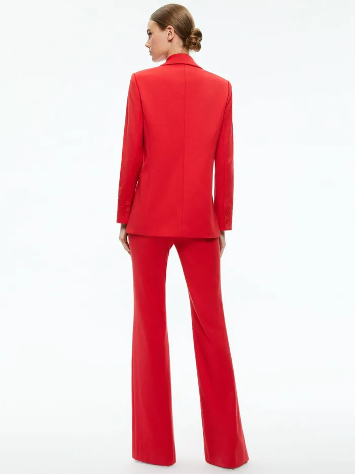 Womens Jackets Coats Alice Olivia Denny Notch Collar Boyfriend Blazer Perfect Ruby